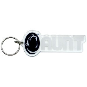 acrylic keychain with Penn State Athletic Logo and Aunt